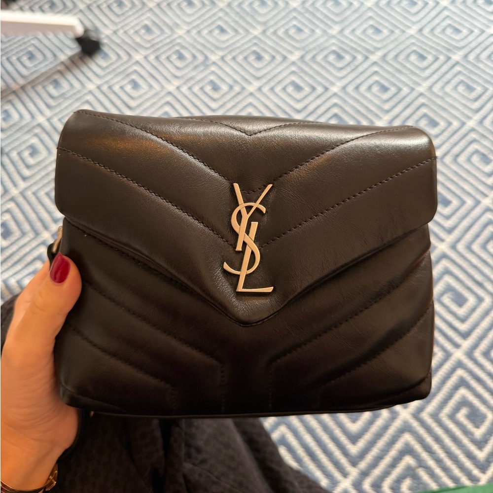 YSL Black Quilted Leather Crossbody Bag